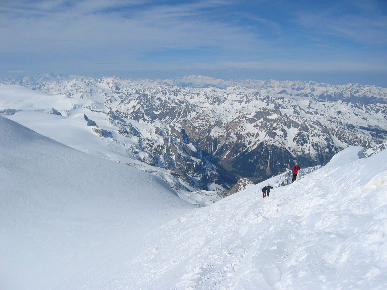 Grande Casse: arrête sommitale et col des grands couloirs