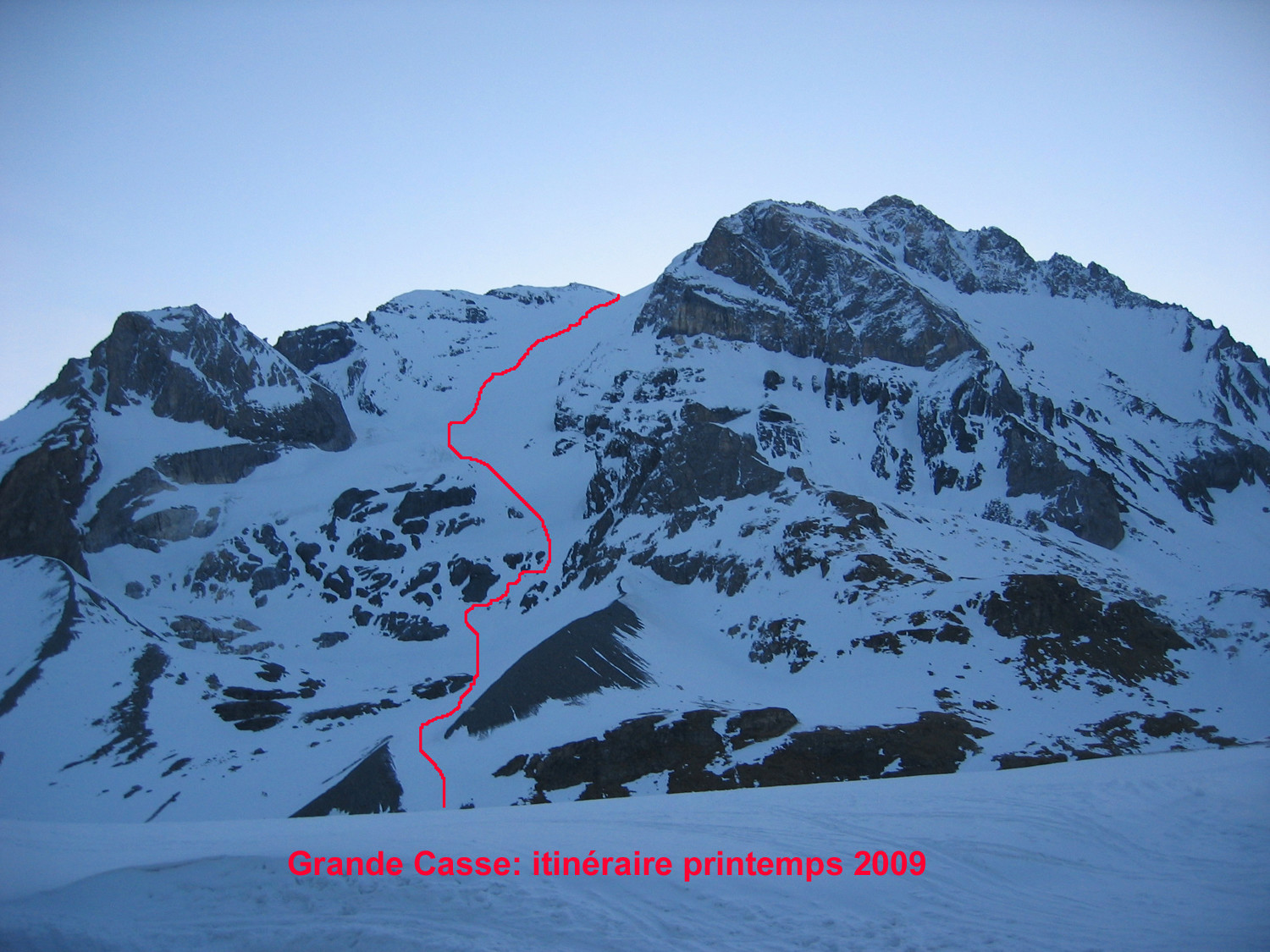 Grande Casse: itinéraire printemps 2009