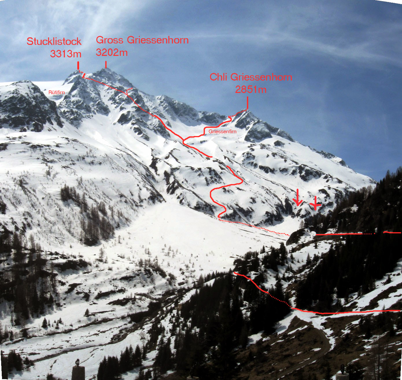 salita al Chli Griessenhorn da Gorzmetteln