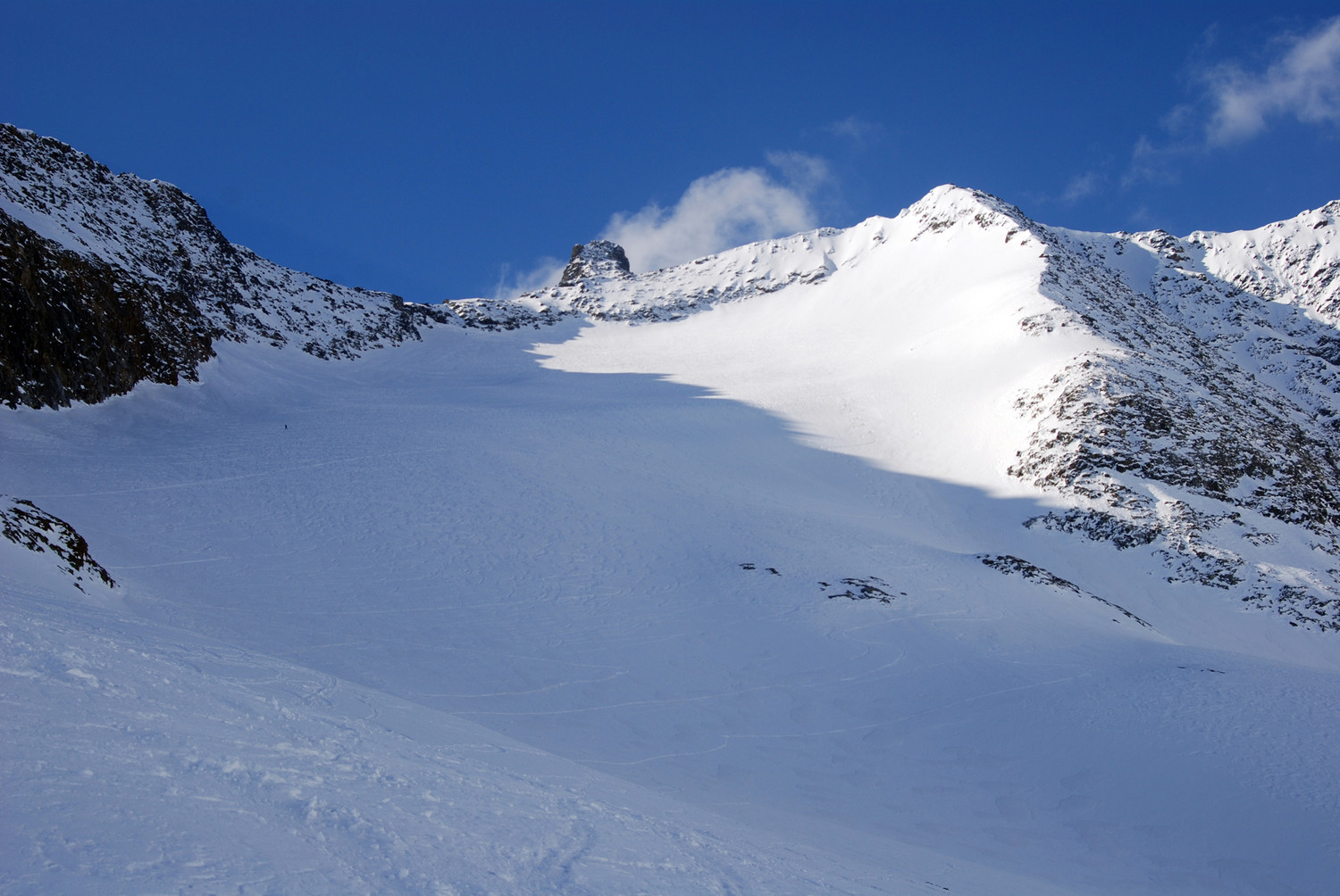 Il Rorspitzli 3220 m ed il Kartigelfirn.