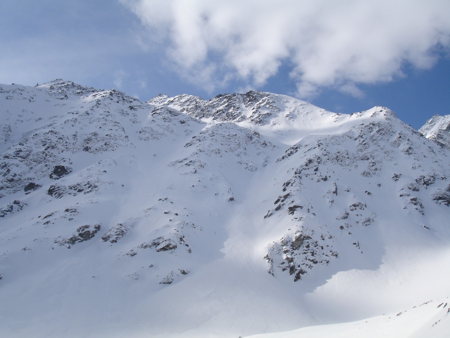 Mont de la Gouille, bas de la face Nord