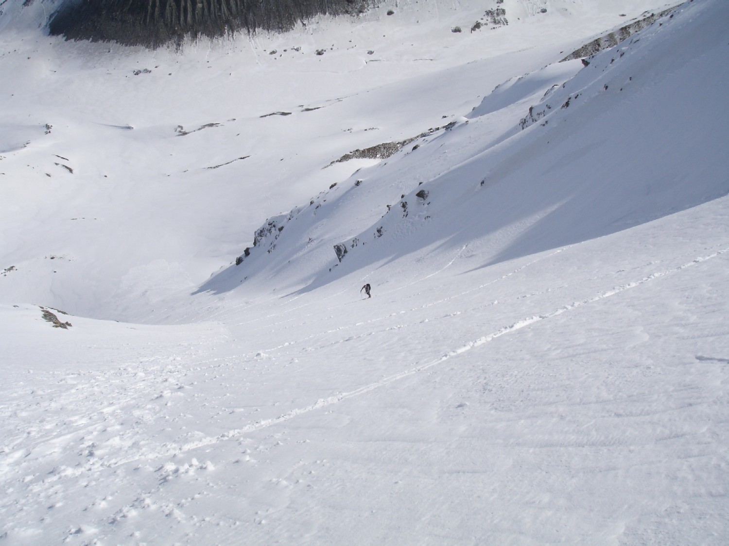 Laurent dans le couloir du bas de la face Nord