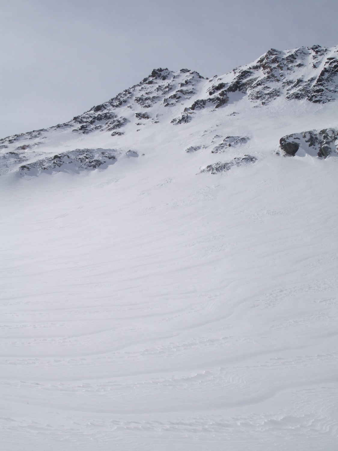 Le sommet et le 2ème couloir à sa droite
