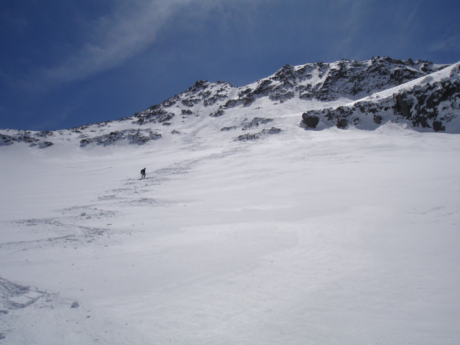 Le haut de l'itinéraire depuis le glacier suspendu