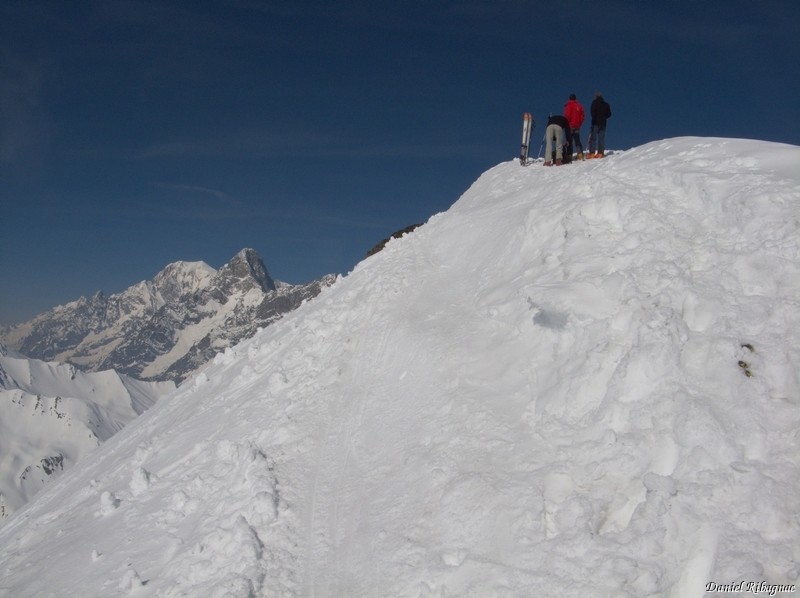 Sommet des Monts Telliers, vue sur le Mont Blanc