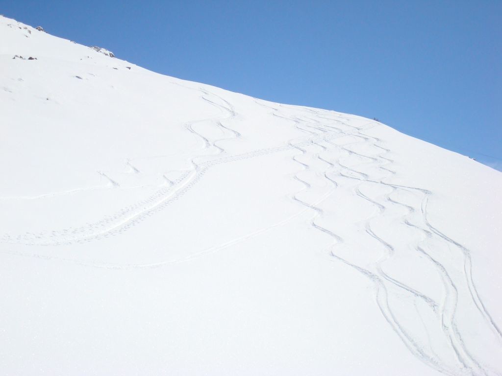 Cette fois traces de descente