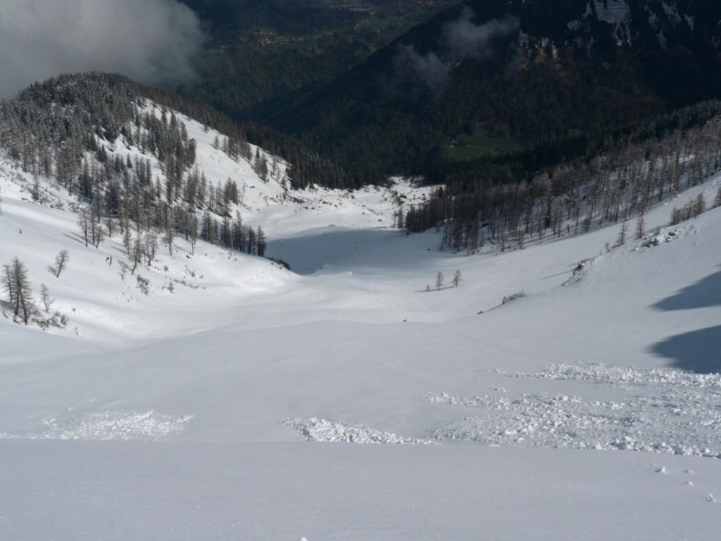 Tapis de poudreuse dans le vallon d'Euzanne