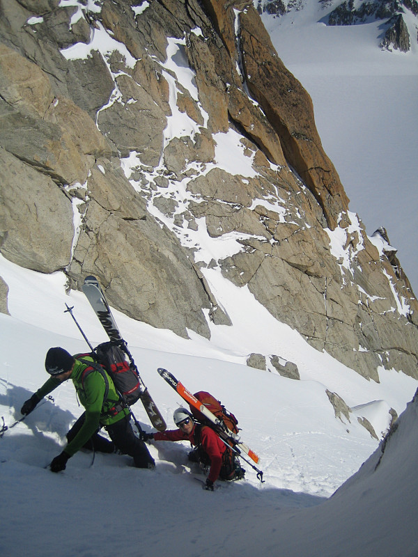 Couloir Copt : arrivée à la brèche