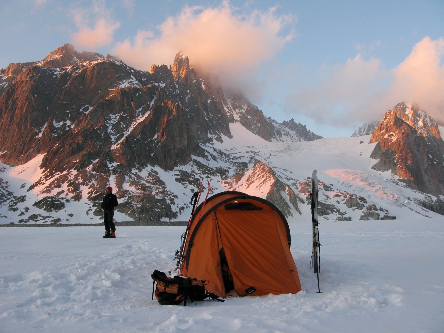 Bivouac sur la glacier d'Argentière