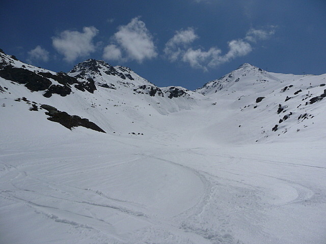 redescente par les pistes du Mottaret