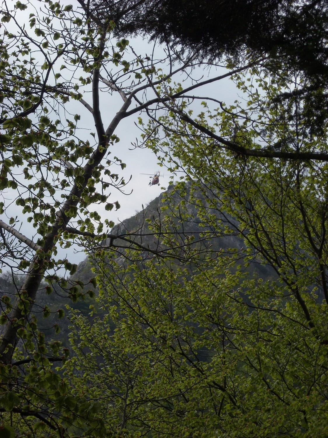 Hélico du PGHM Annecy au Veyrier