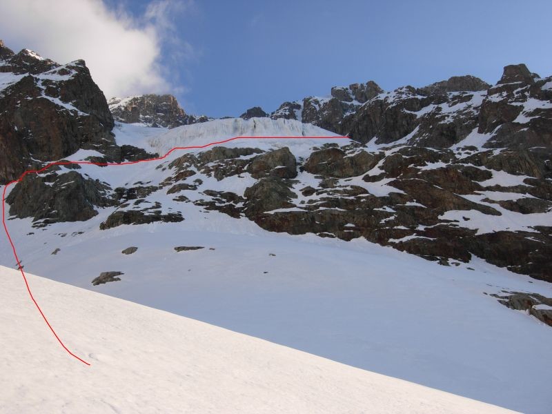 Accés Glacier de l'Ailefroide : iti suivi pour passer les séracs