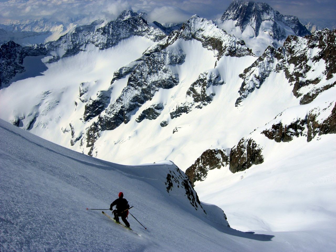 Ailefroide : le mur 200m en neige dure extra