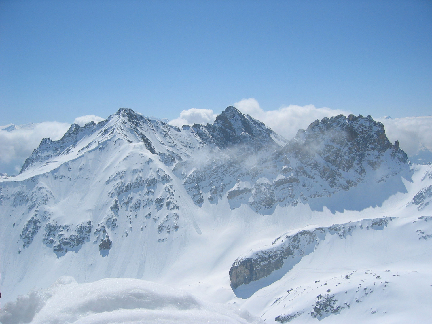 Aiguille du grand fond: vue sur la belle face de la nova