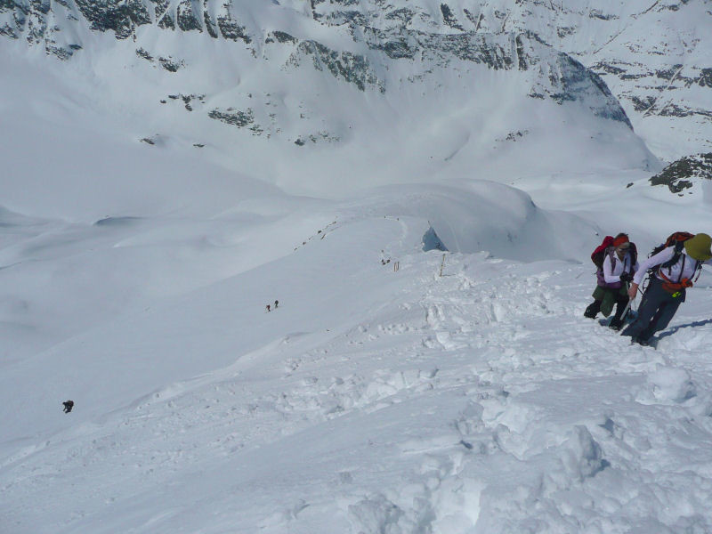 Arête finale depuis le sommet