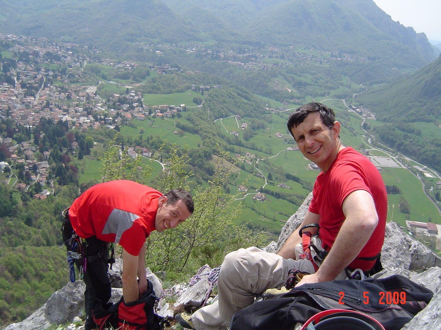 Bei soggetti in cima II (a dx il sottoscritto)