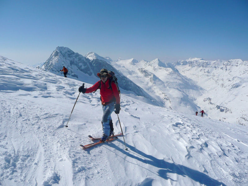 Fin de la montée à ski vers 3550 m