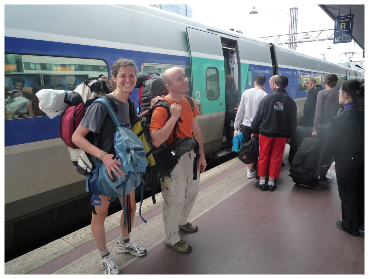 Bertille et Erwann au départ de Lyon en TGV