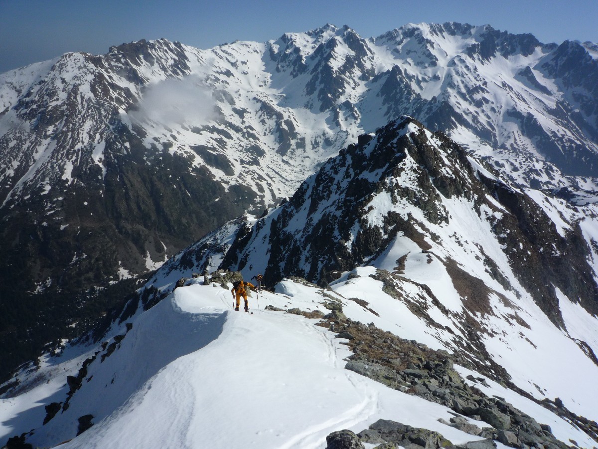 Arrivée à la pointe du Sciallet par l'arête E