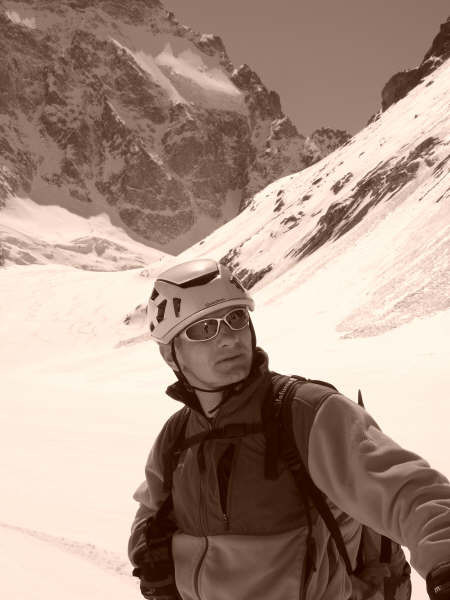 Emanuele sul Glacier Noir: rientro a Pre de Madame Carle