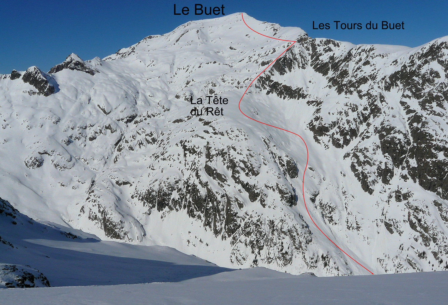 Le Buet par l'arête des Cristaux et le couloir de la Tête du Rêt