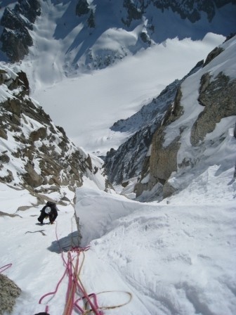Arrivée proche de l'arete finale