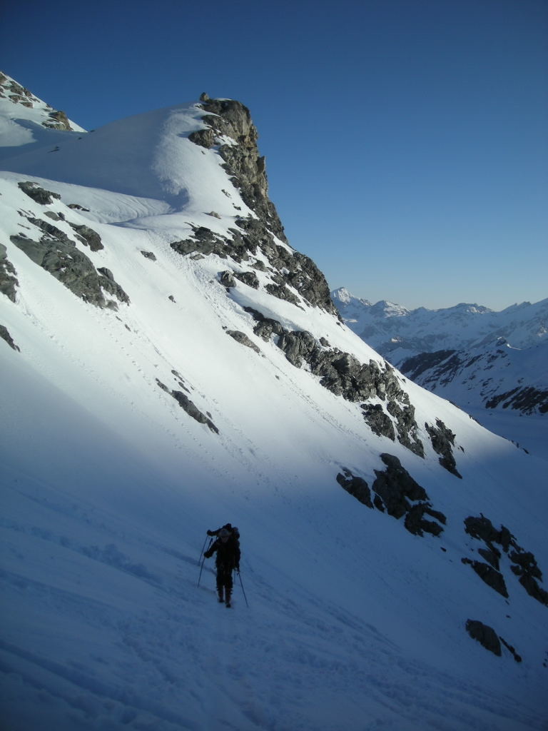 Montée en direction du glacier de Corbassière
