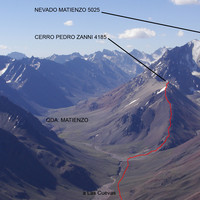 Cerro Pedro Zanni y Nevado Matienzo desde el Sta. Elena