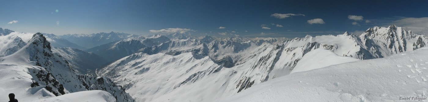 Depuis le Mont Fourchon : panorama sur l'Italie