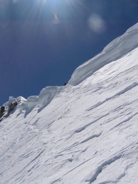 Couloir Barbey : la corniche