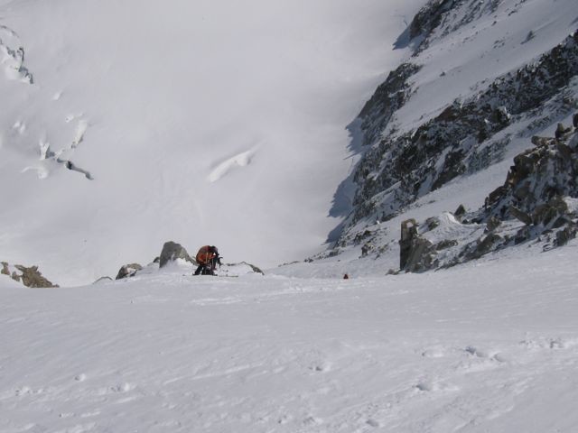 Couloir Barbey : le haut du couloir
