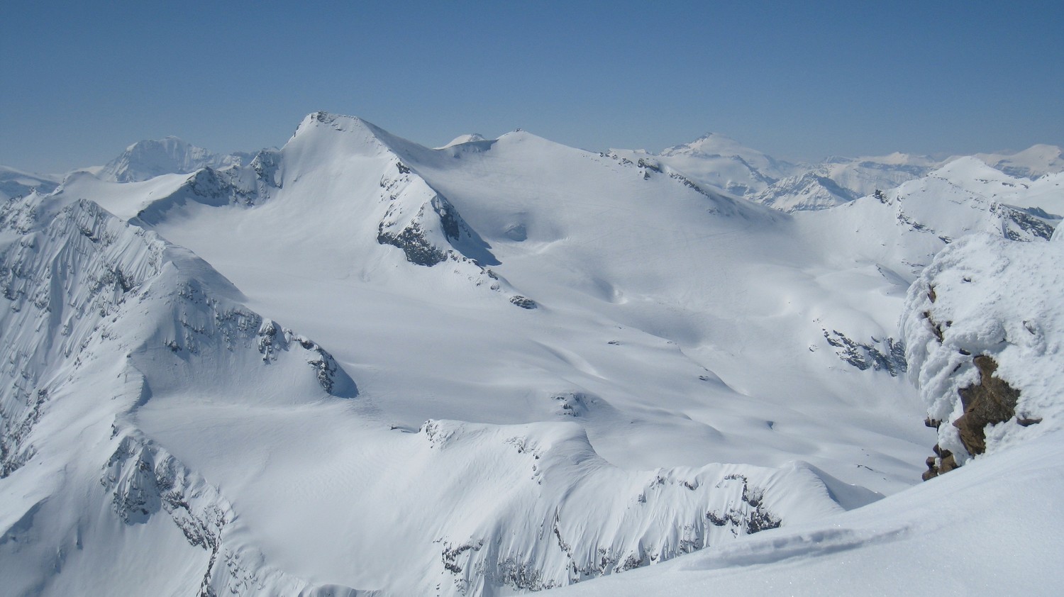 La Grande Aiguille Rousse, et l'itinéraire de la veille