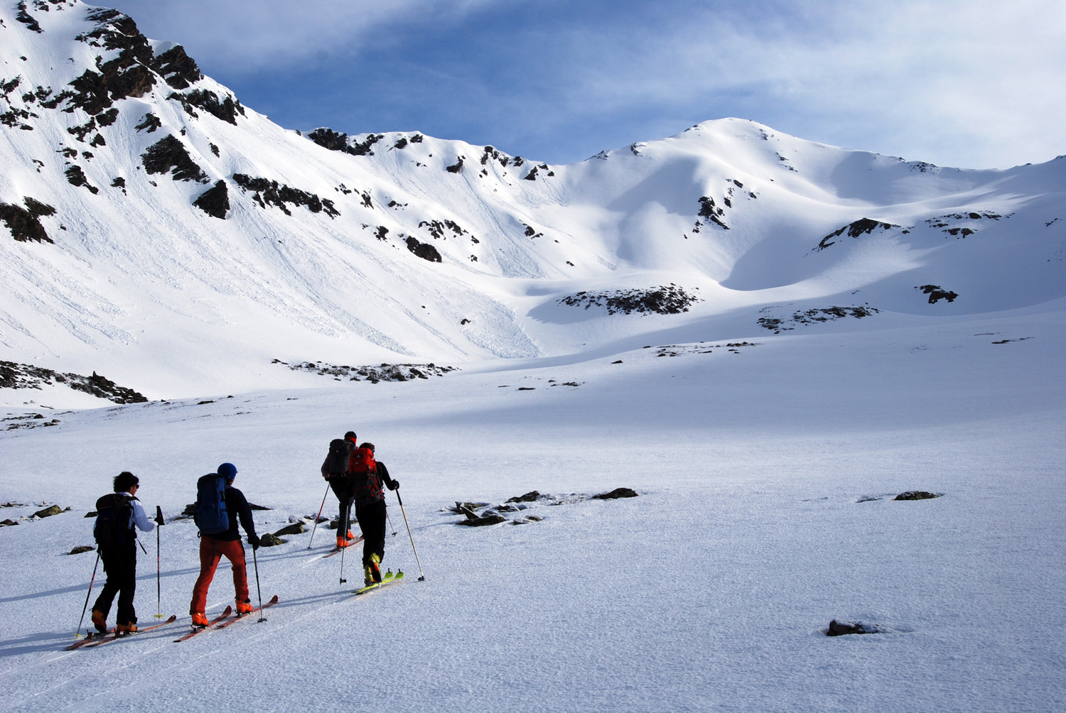 Il Piz Fless 3020 m versante SW durante la salita in Val Gröss