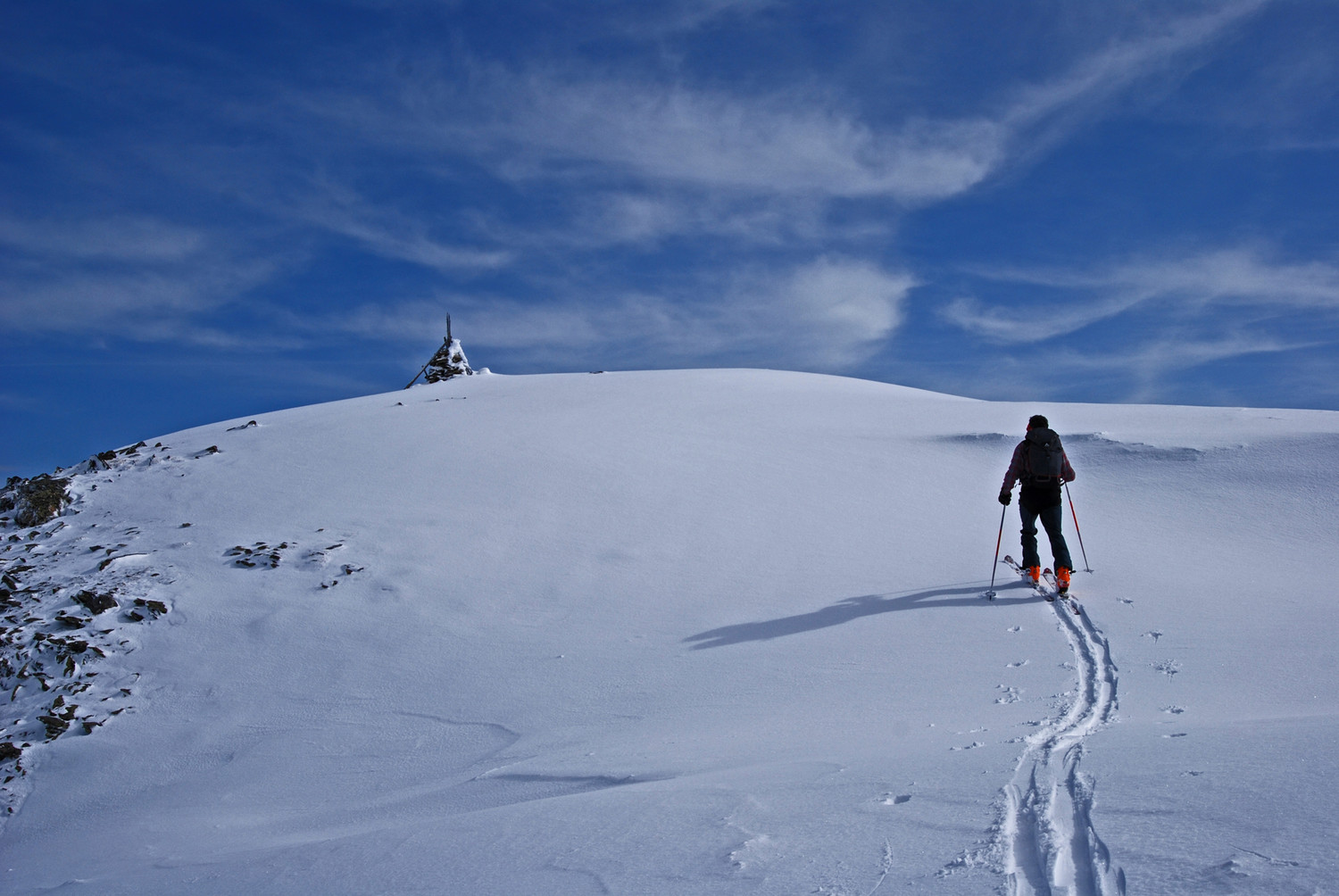 Arrivo in cima al Piz Fless 3020 m.