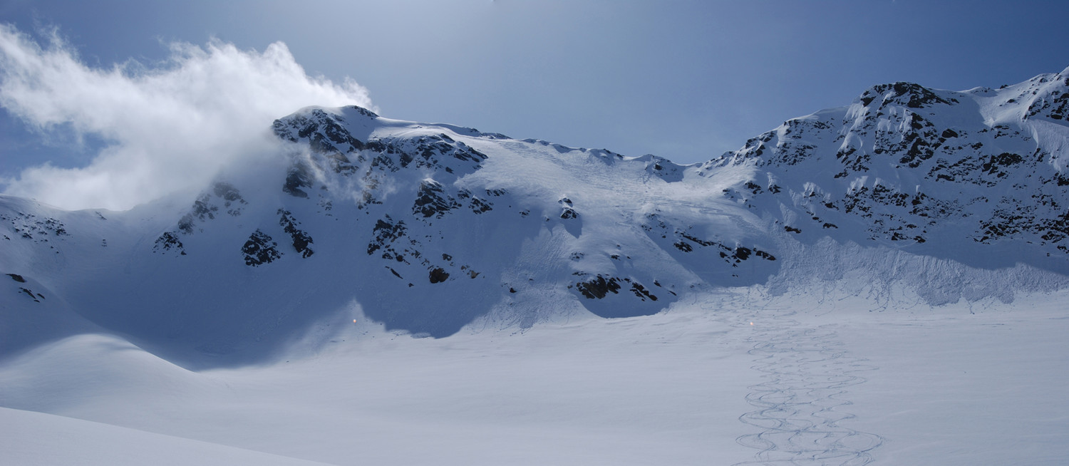 Il Piz Fless 3020 m versante WNW.