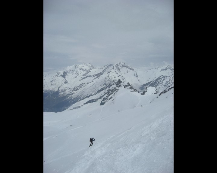 Dessous le Feejoch à l'Allalinhorn