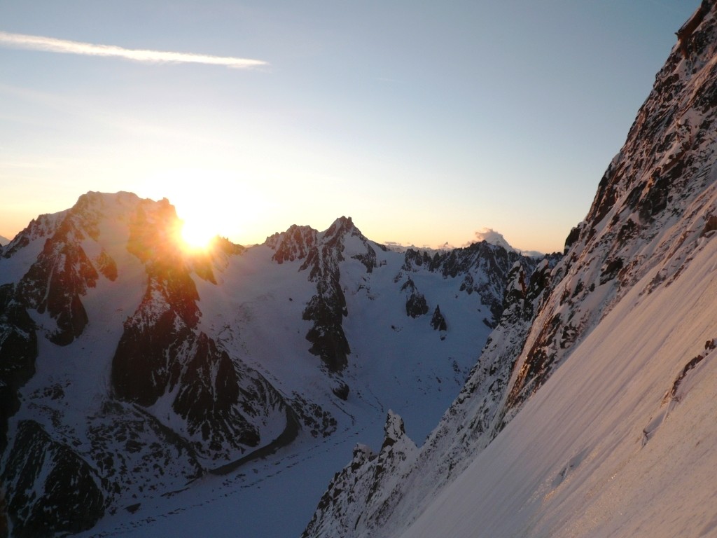 Lever de soleil à côté de l'Aiguille d'Argentière