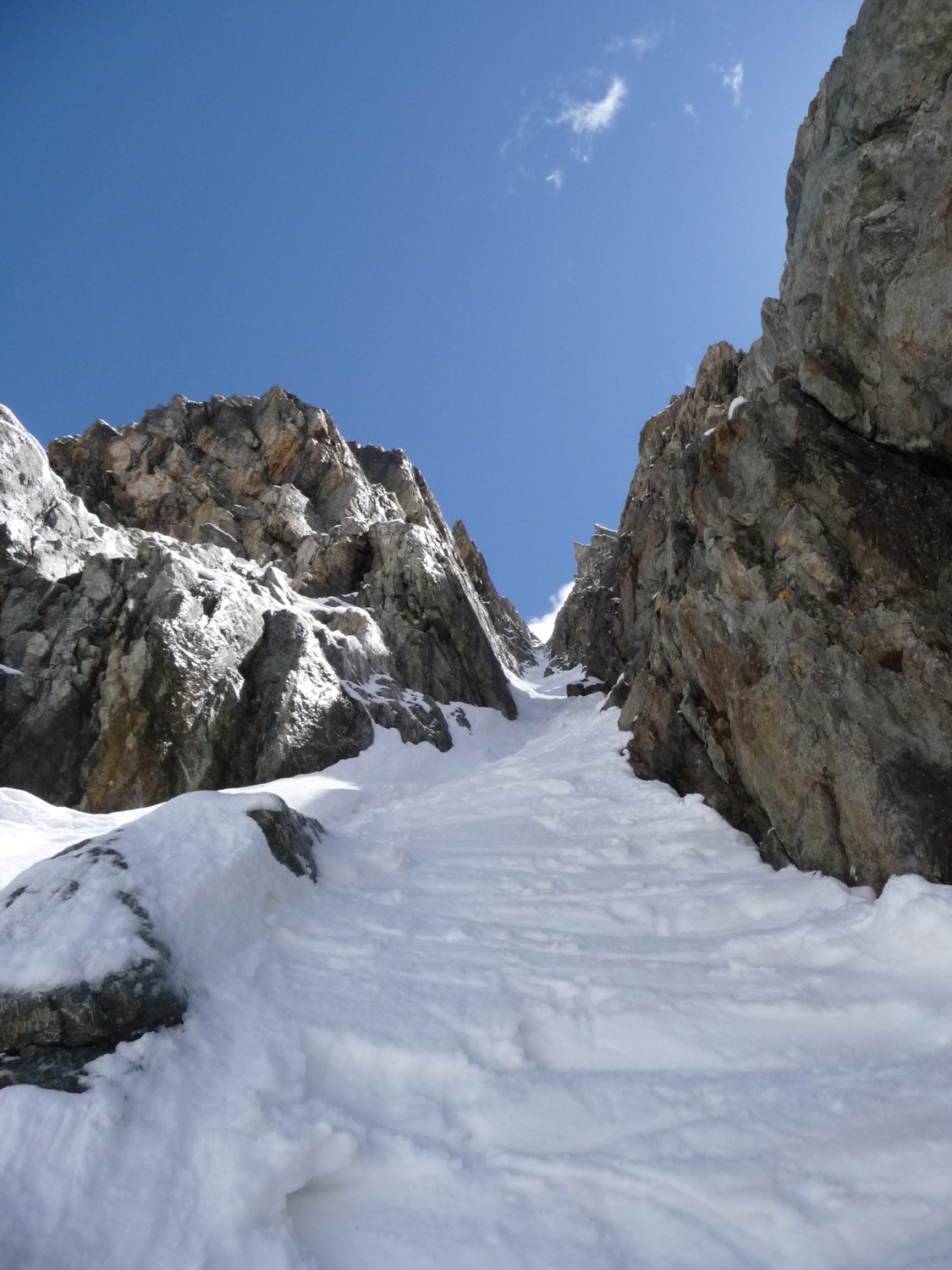 Variante étroite vue du bas