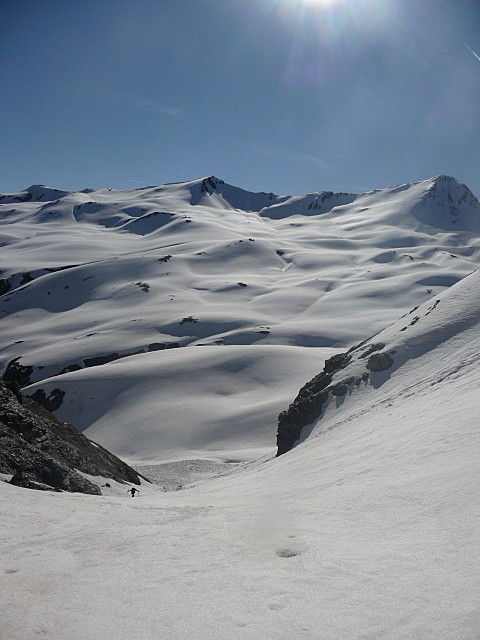 Montée dans le goulet pour rejoindre le plateau de la Sana...c'est ma version perso..