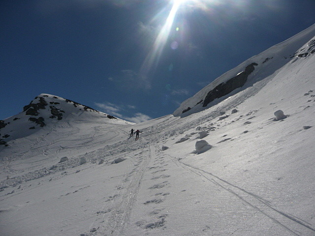 Arrivée au col des Barmes de l'ours
