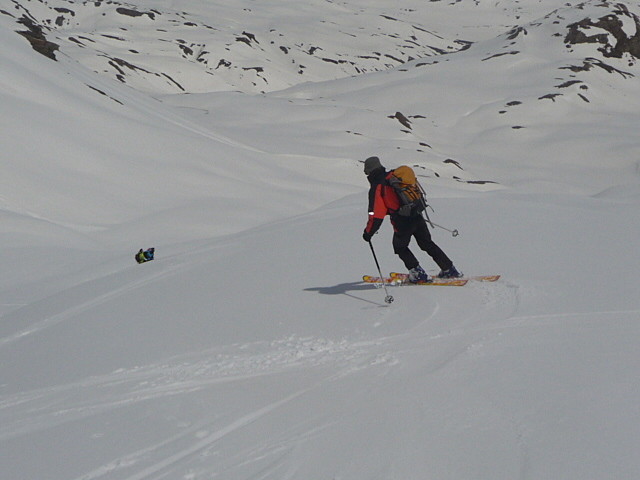 Descente douce et sans difficulté particulière