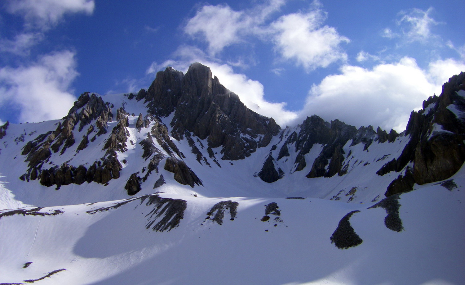 Pointe de la Fournache & couloir Loza à droite