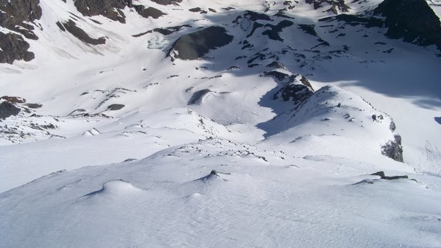 la pente vue du haut