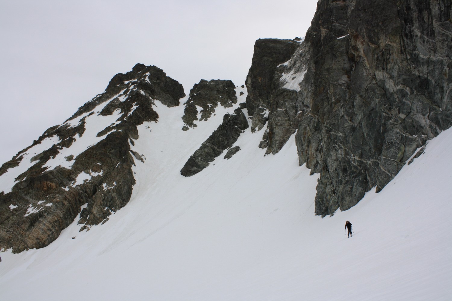 Au pied du versant W de la Brèche de l'Argentière