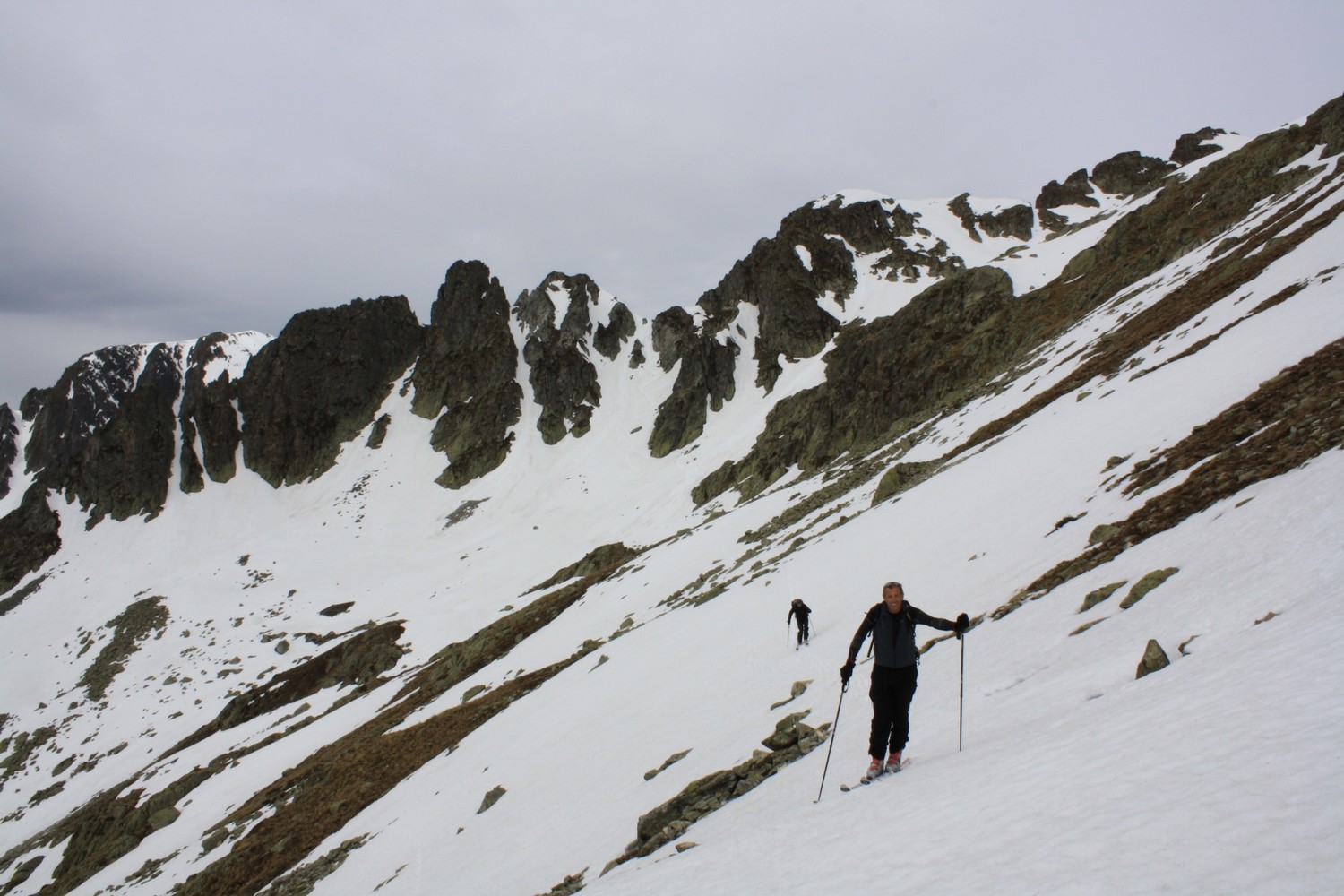 Dans la traversée entre la Brèche du Pin et le Chalet de la Combe