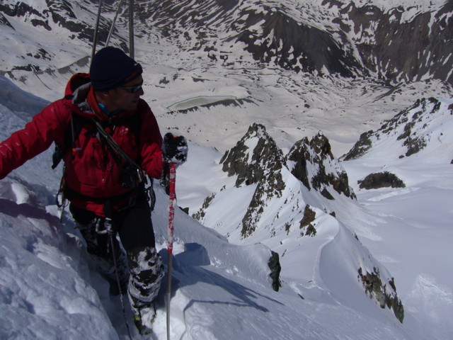 au dessus de la calotte, Stef dans sa tranchée