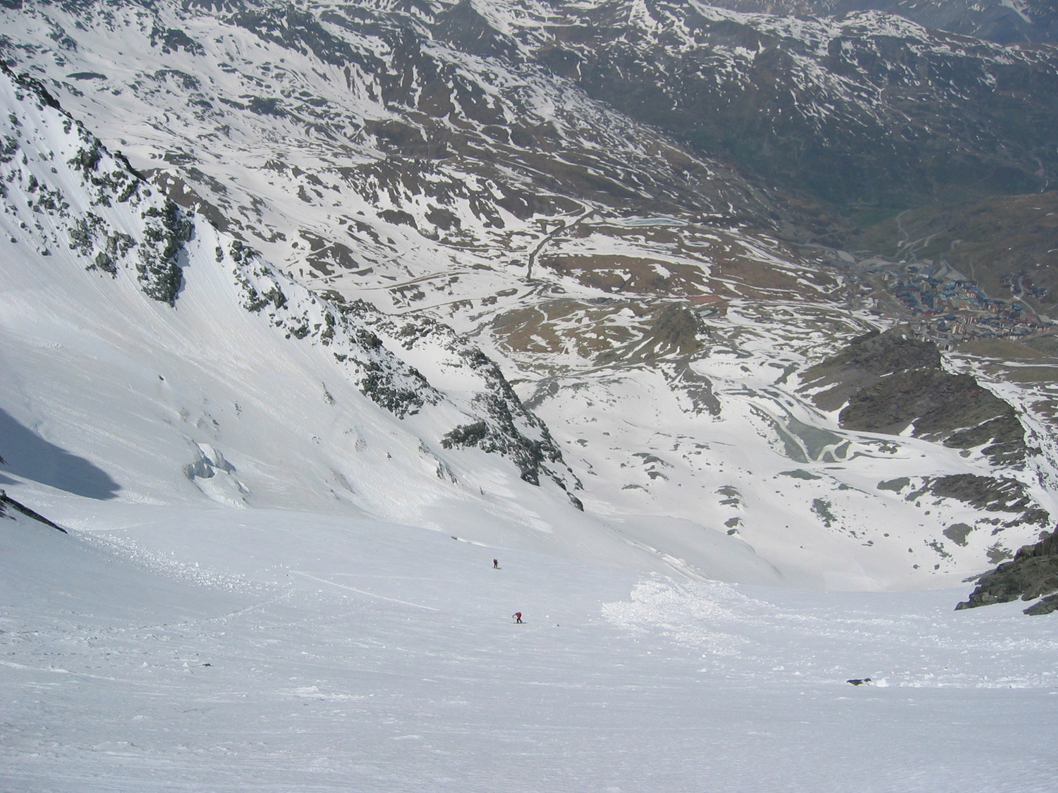 Aiguille de Peclet: La partie haute de la face