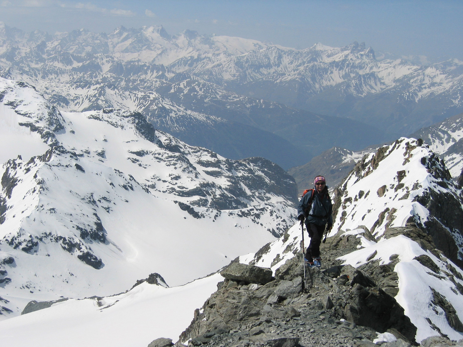 Aiguille de Peclet: arrivée au sommet (Babeth)
