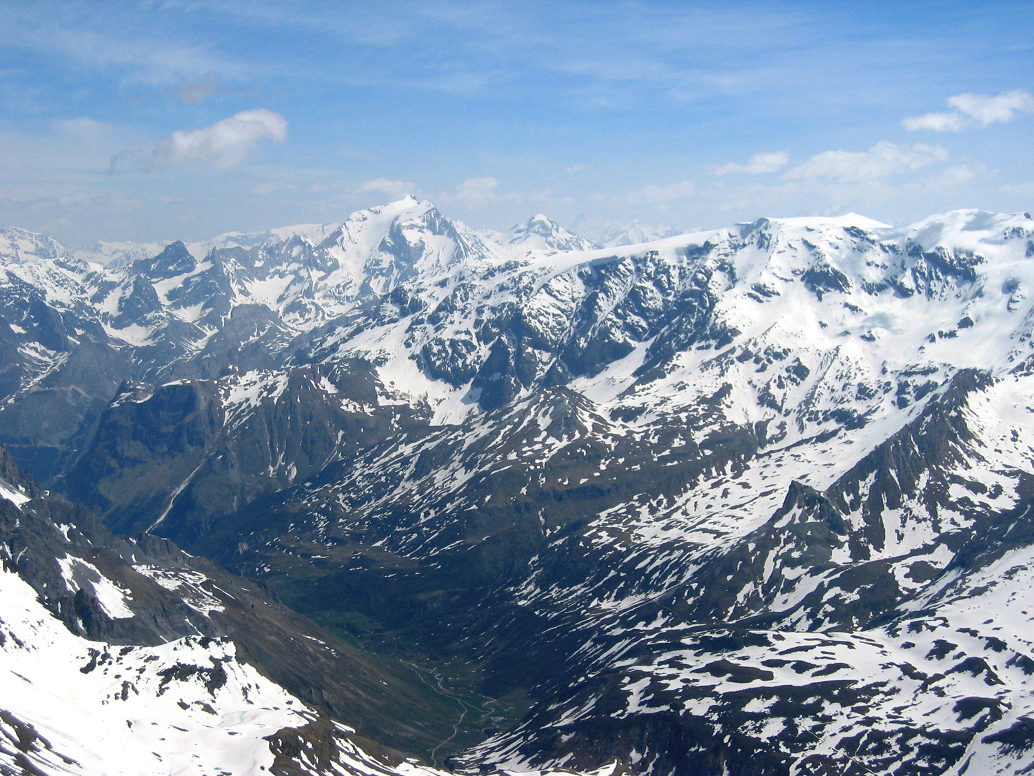 Vallée de Pralognan et gde casse, depuis l'aiguille de Peclet