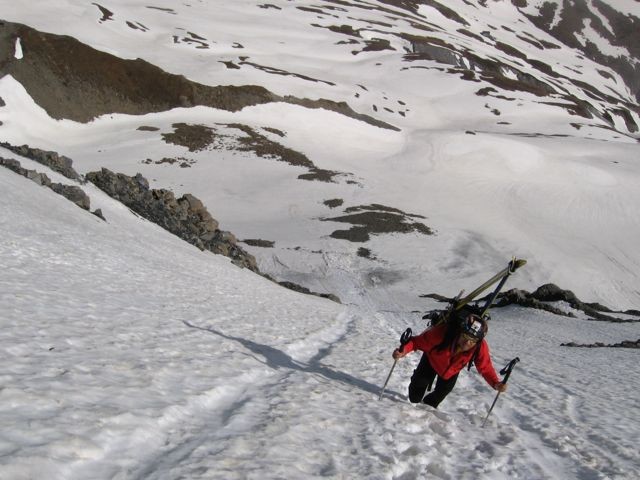 Montée vers l'arrête N